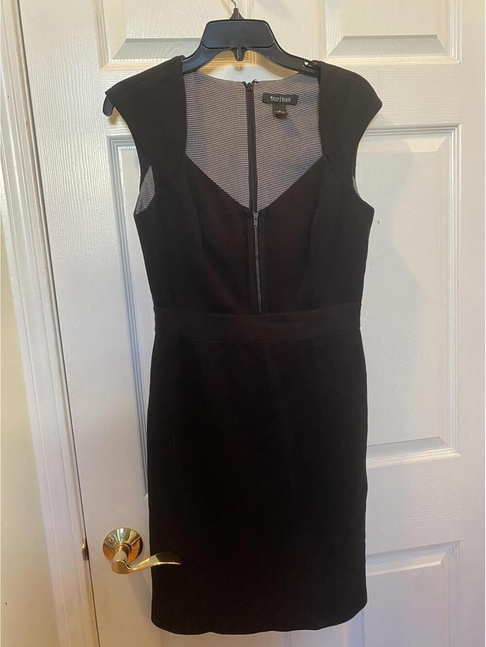 White House Black Market Women's Black Cocktail Dress Size 6